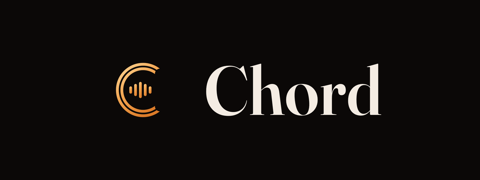 Chord wordmark, dark background